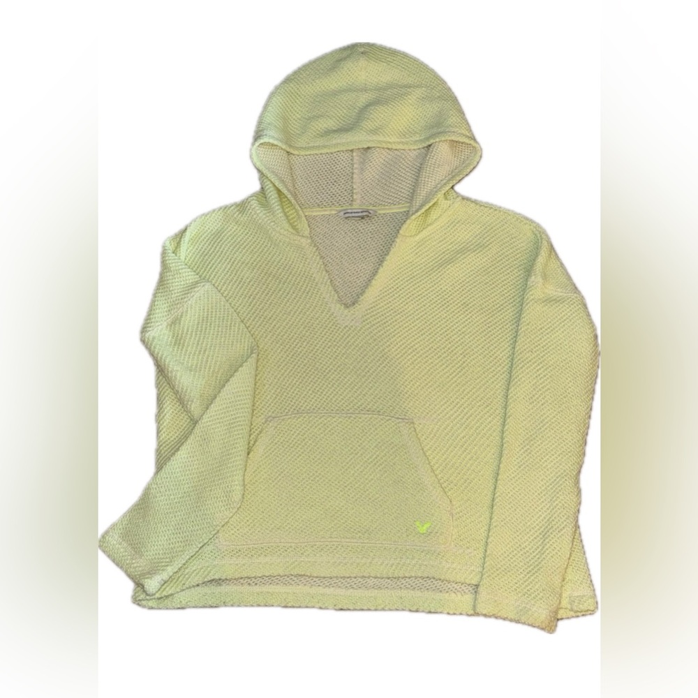 American Eagle Outfitters Light Green Knit Sweatshirt